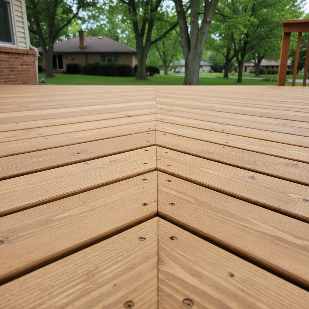 Completed deck repair work at a residential property in St Paul, MN