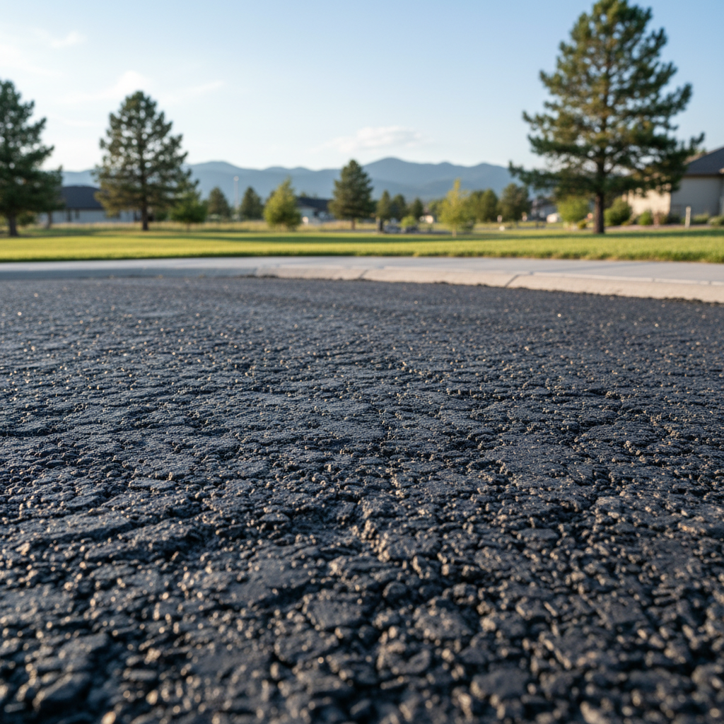 Completed asphalt milling work at a residential property in Missoula, MT