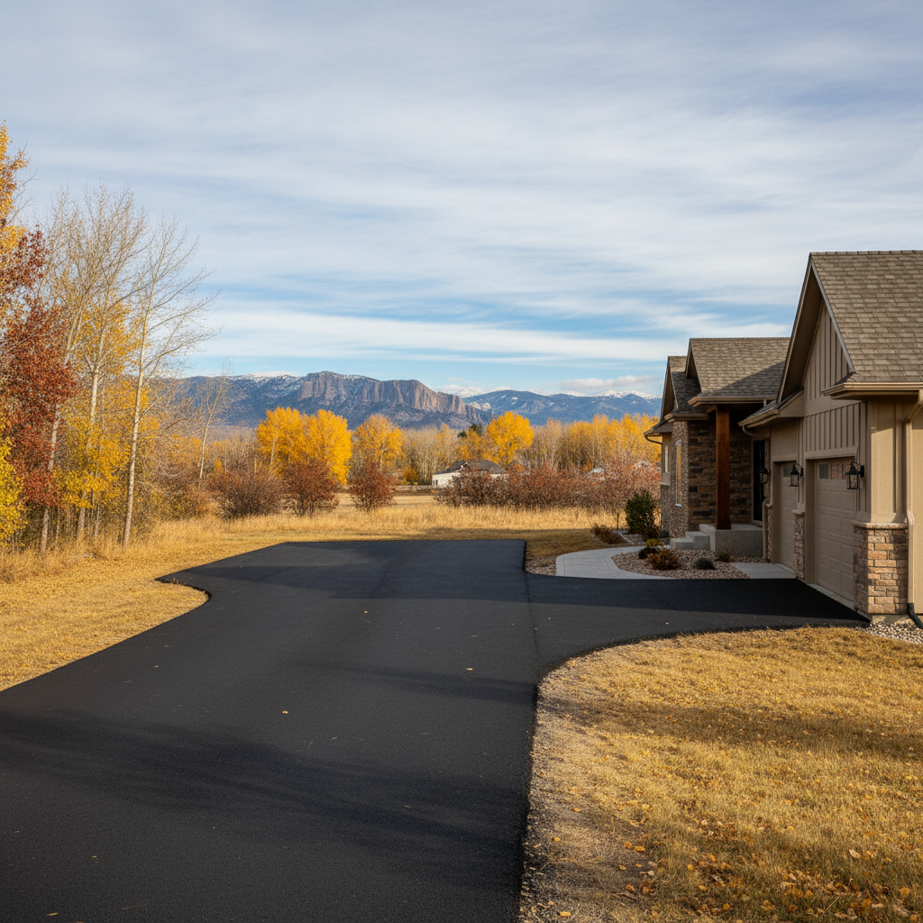 Completed residential asphalt work at a residential property in Billings, MT