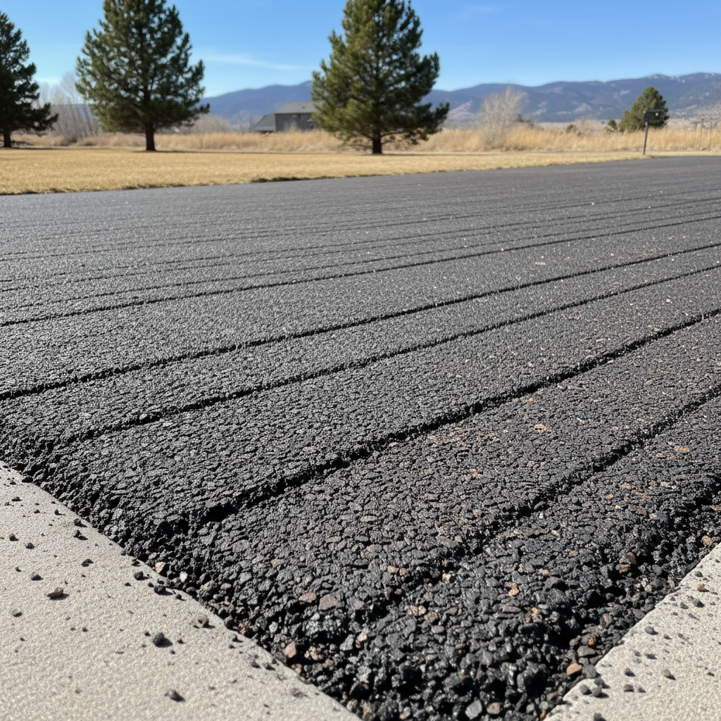 Completed asphalt milling work at a residential property in Missoula, MT