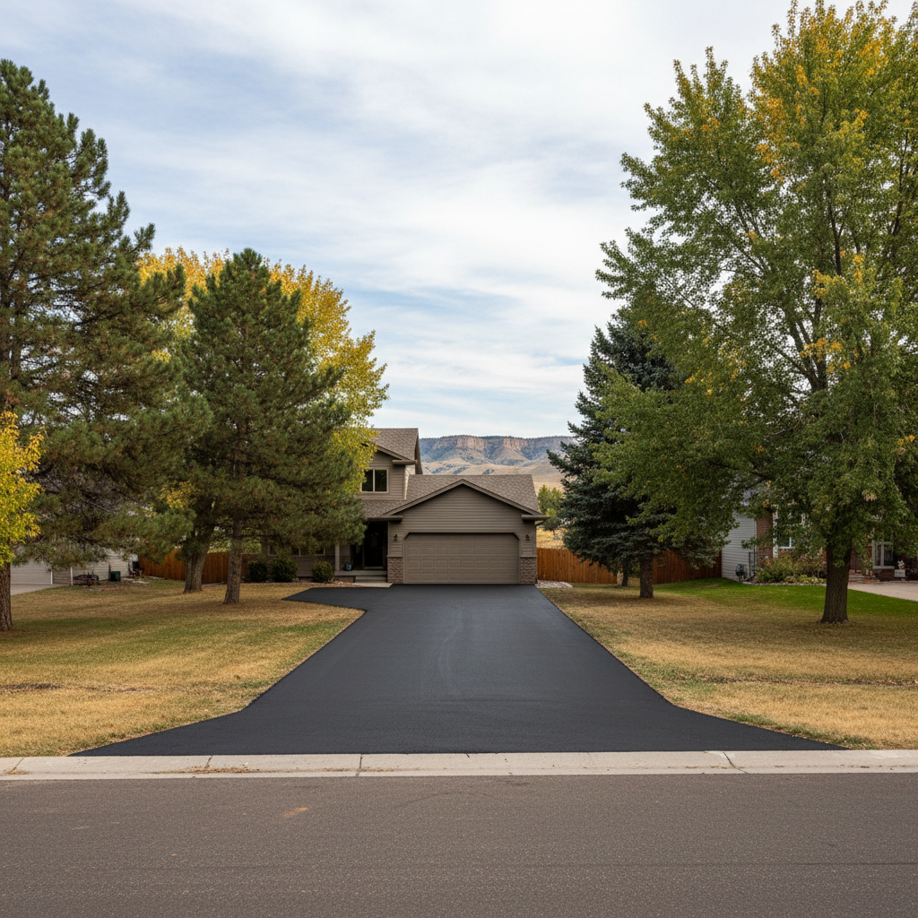 Completed residential asphalt work at a residential property in Billings, MT