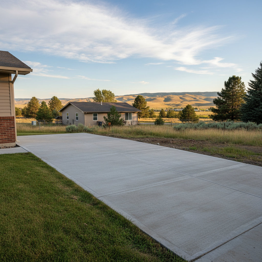 Completed concrete repair work at a residential property in Billings, MT