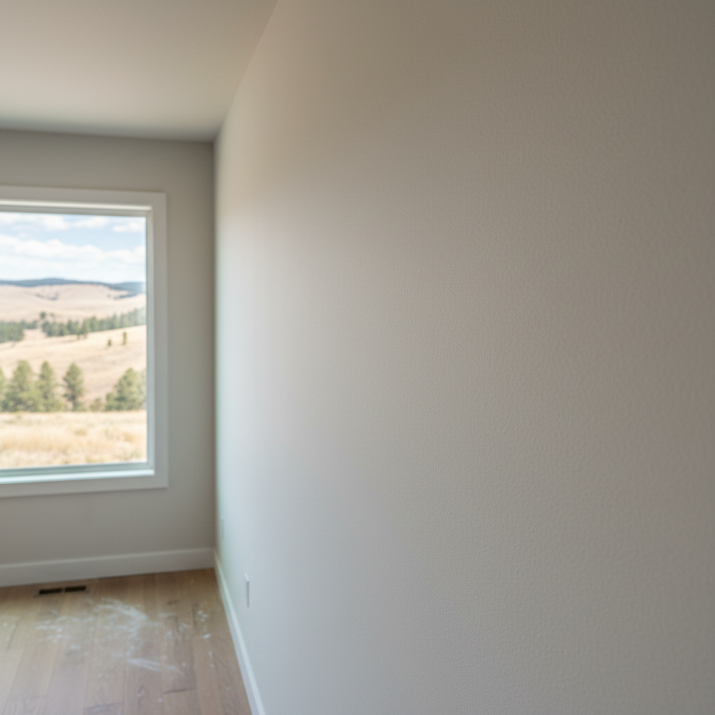 Completed popcorn ceiling removal work at a residential property in Billings, MT