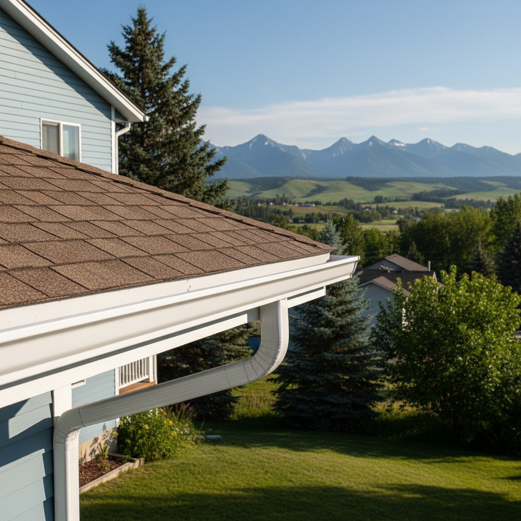 Completed fascia board repair work at a residential property in Kalispell, MT