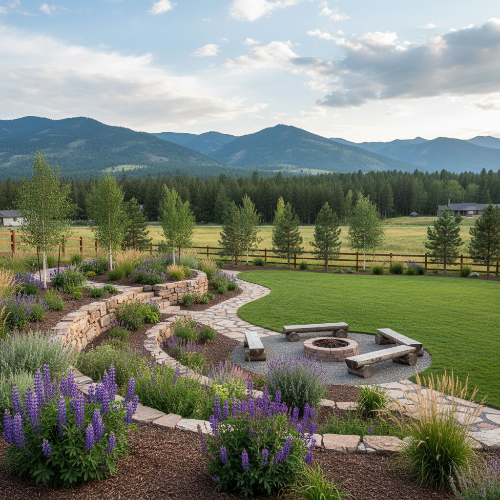Completed landscape design work at a residential property in Missoula, MT