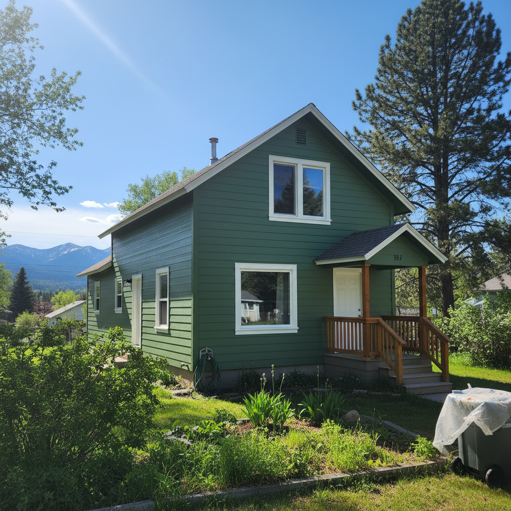 Completed exterior painting work at a residential property in Missoula, MT