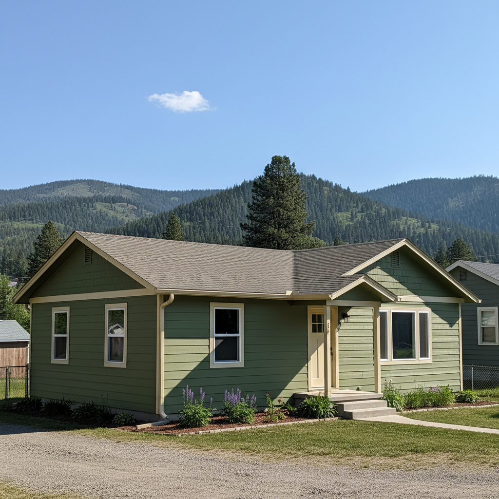 Completed exterior painting work at a residential property in Missoula, MT