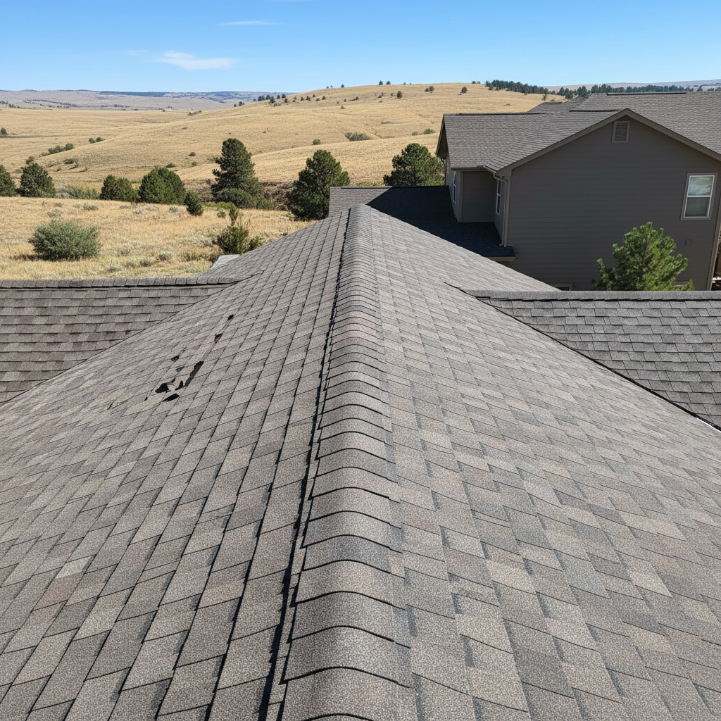 Completed roof replacement work at a residential property in Billings, MT