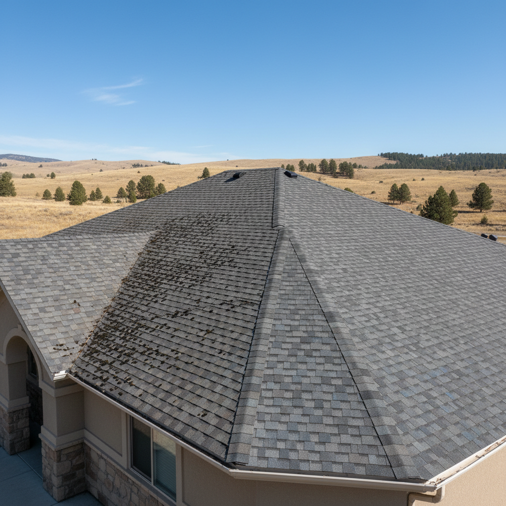 Completed roof replacement work at a residential property in Billings, MT
