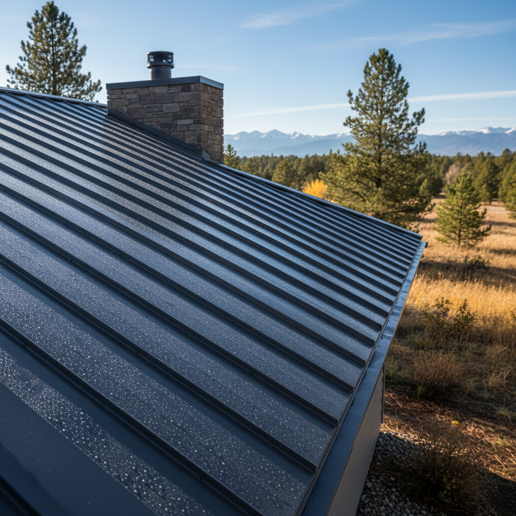 Completed metal roofing work at a residential property in Great Falls, MT