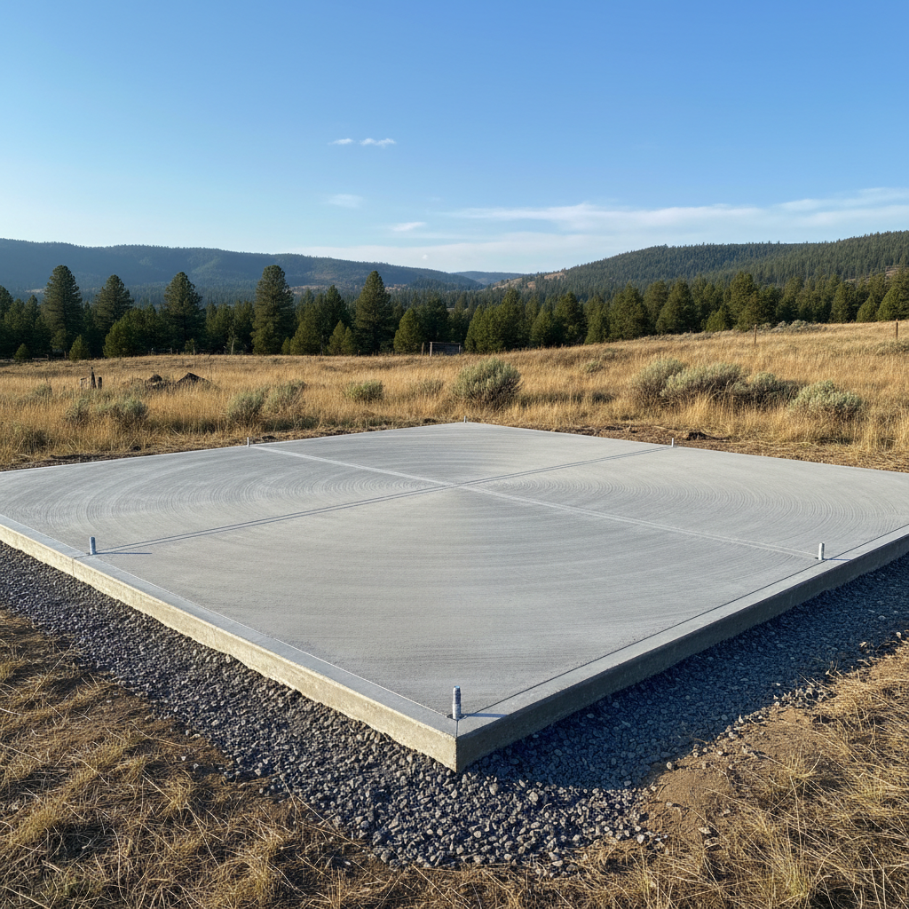 Completed shed foundation work work at a residential property in Victor, MT