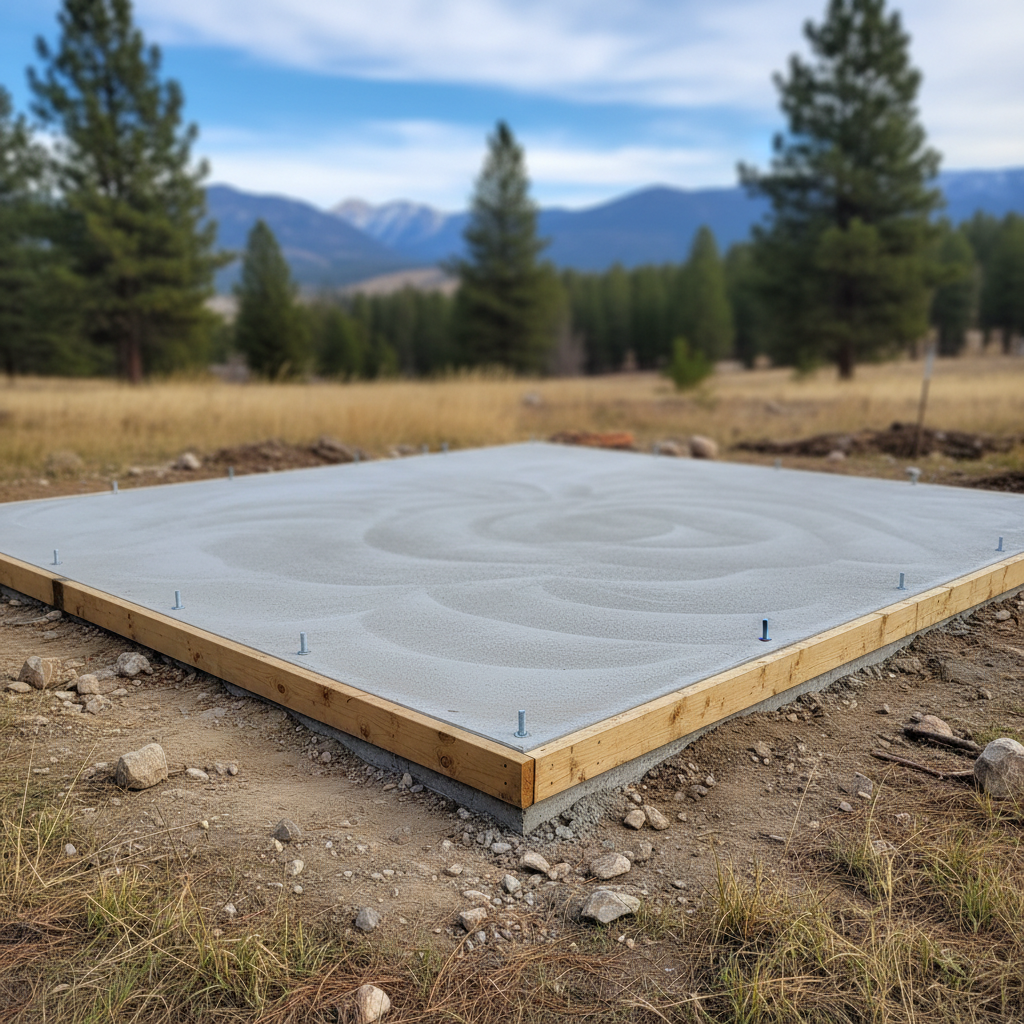 Completed shed foundation work work at a residential property in Victor, MT