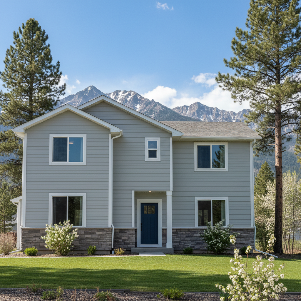 Completed vinyl siding installation work at a residential property in Missoula, MT