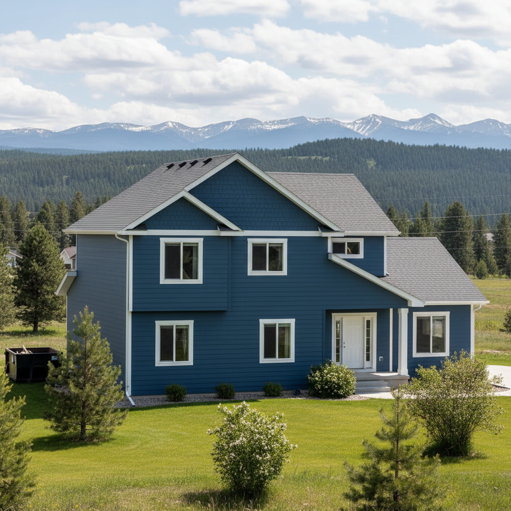 Completed siding replacement work at a residential property in Kalispell, MT