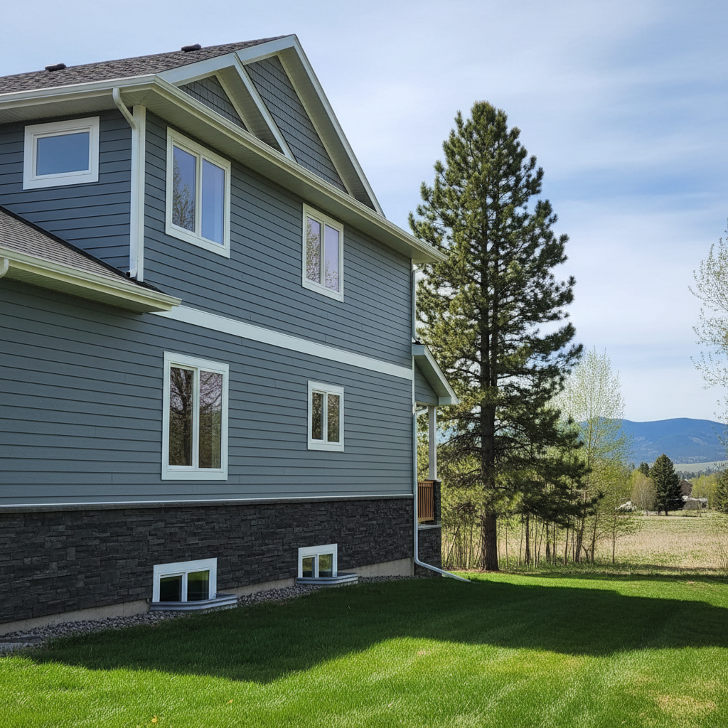 Completed vinyl siding installation work at a residential property in Missoula, MT
