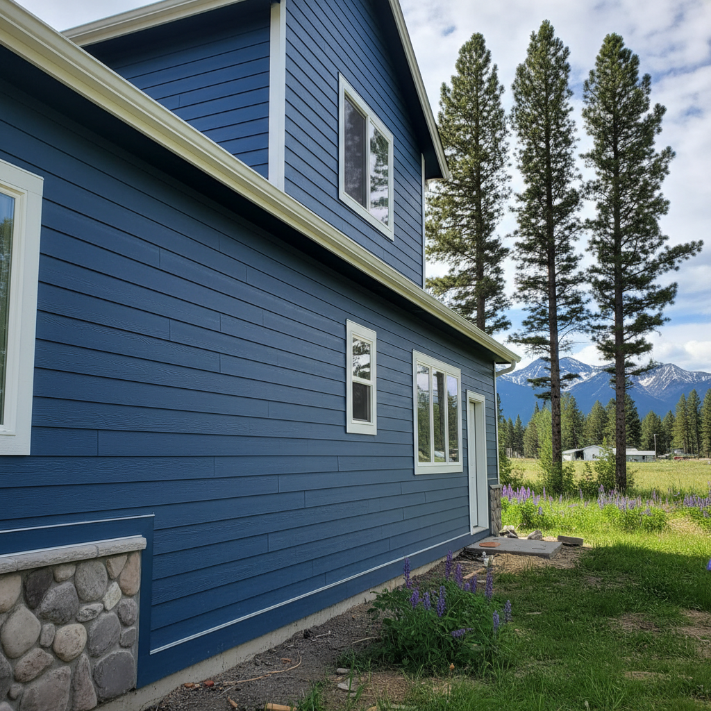 Completed siding replacement work at a residential property in Kalispell, MT