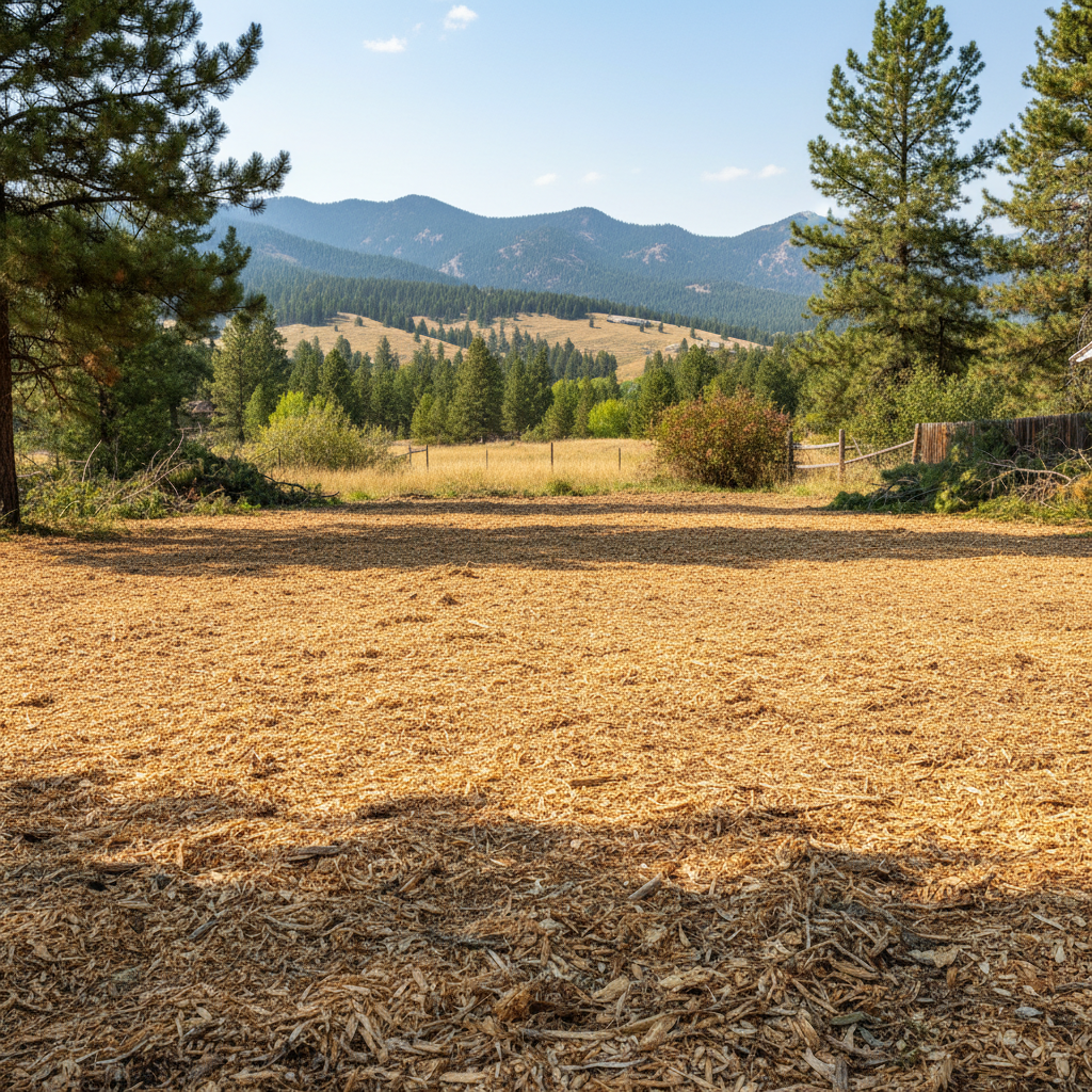 Completed lot clearing work at a residential property in Helena, MT