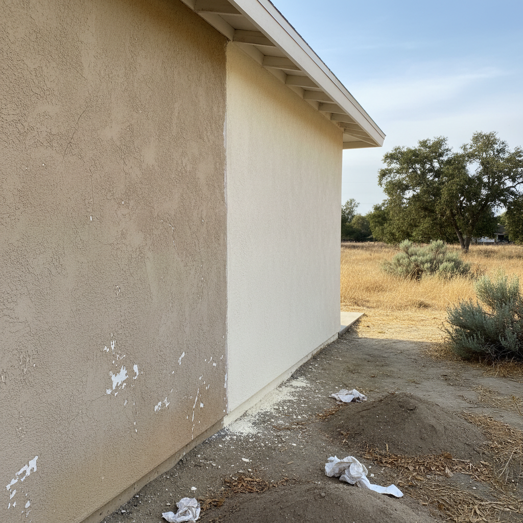 Completed stucco replacement work at a residential property in Salinas, CA