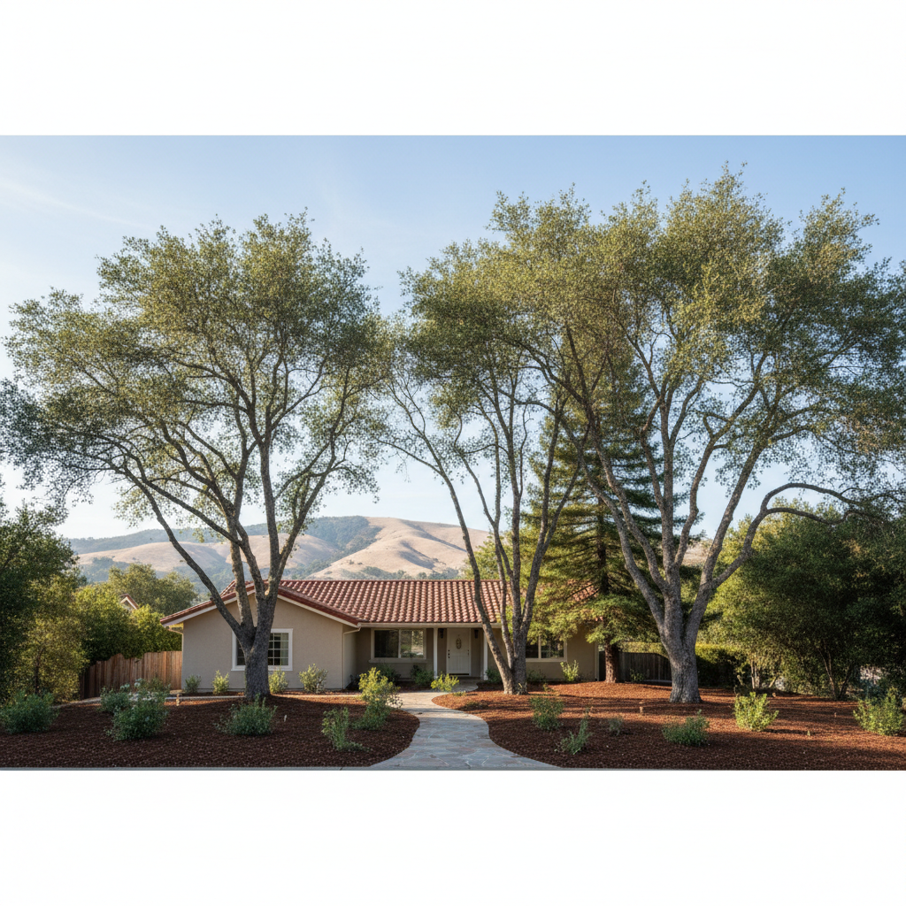 Completed tree health & care work at a residential property in Menlo Park, CA