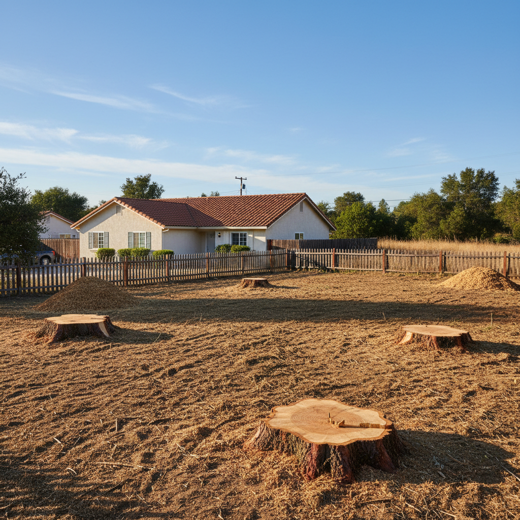 Completed lot clearing work at a residential property in Hayward, CA