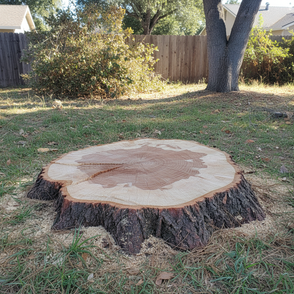 Completed tree removal work at a residential property in Milpitas, CA