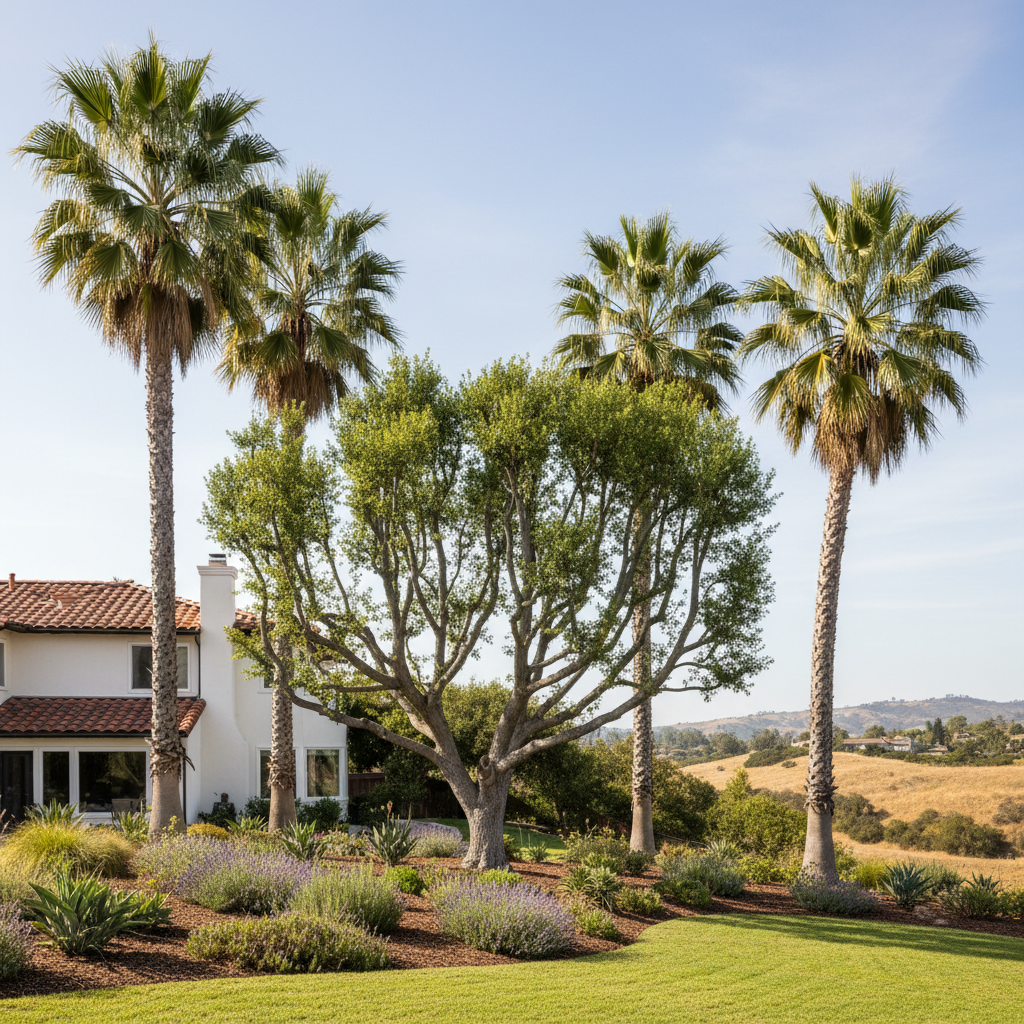 Completed tree health & care work at a residential property in Newport Beach, CA