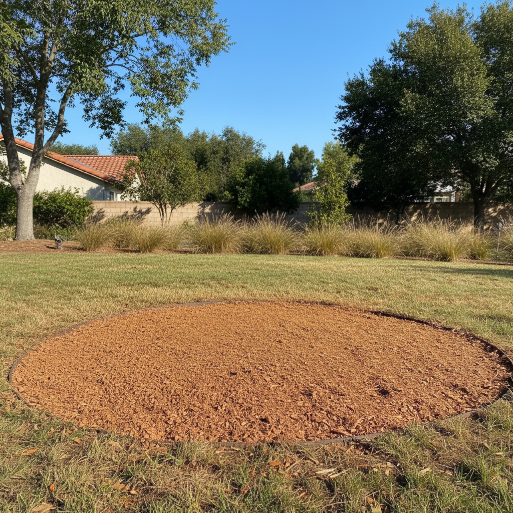 Completed stump grinding & removal work at a residential property in Aliso Viejo, CA