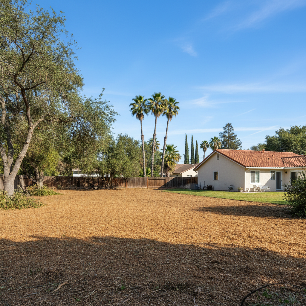Completed land clearing work at a residential property in Hawthorne, CA