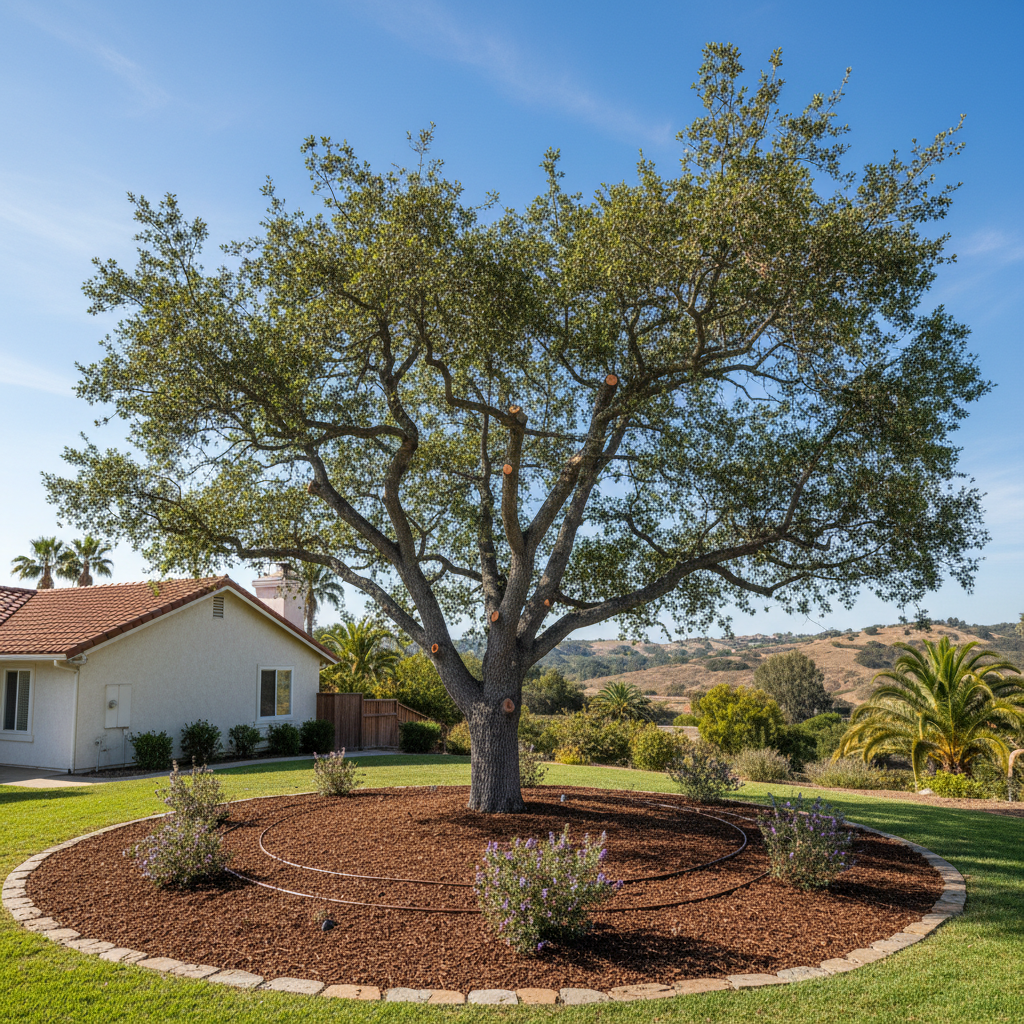 Completed tree health & care work at a residential property in Newport Beach, CA