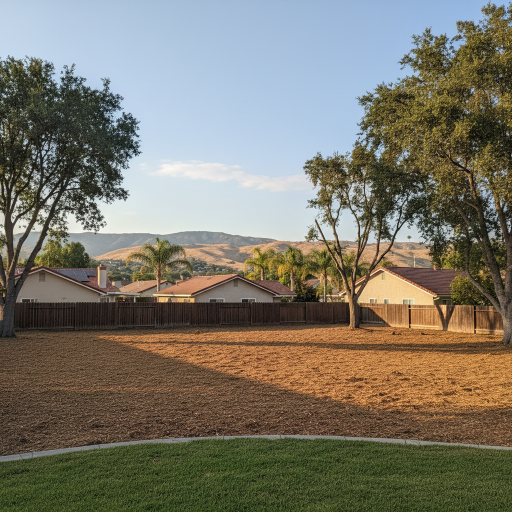 Completed land clearing work at a residential property in Hawthorne, CA