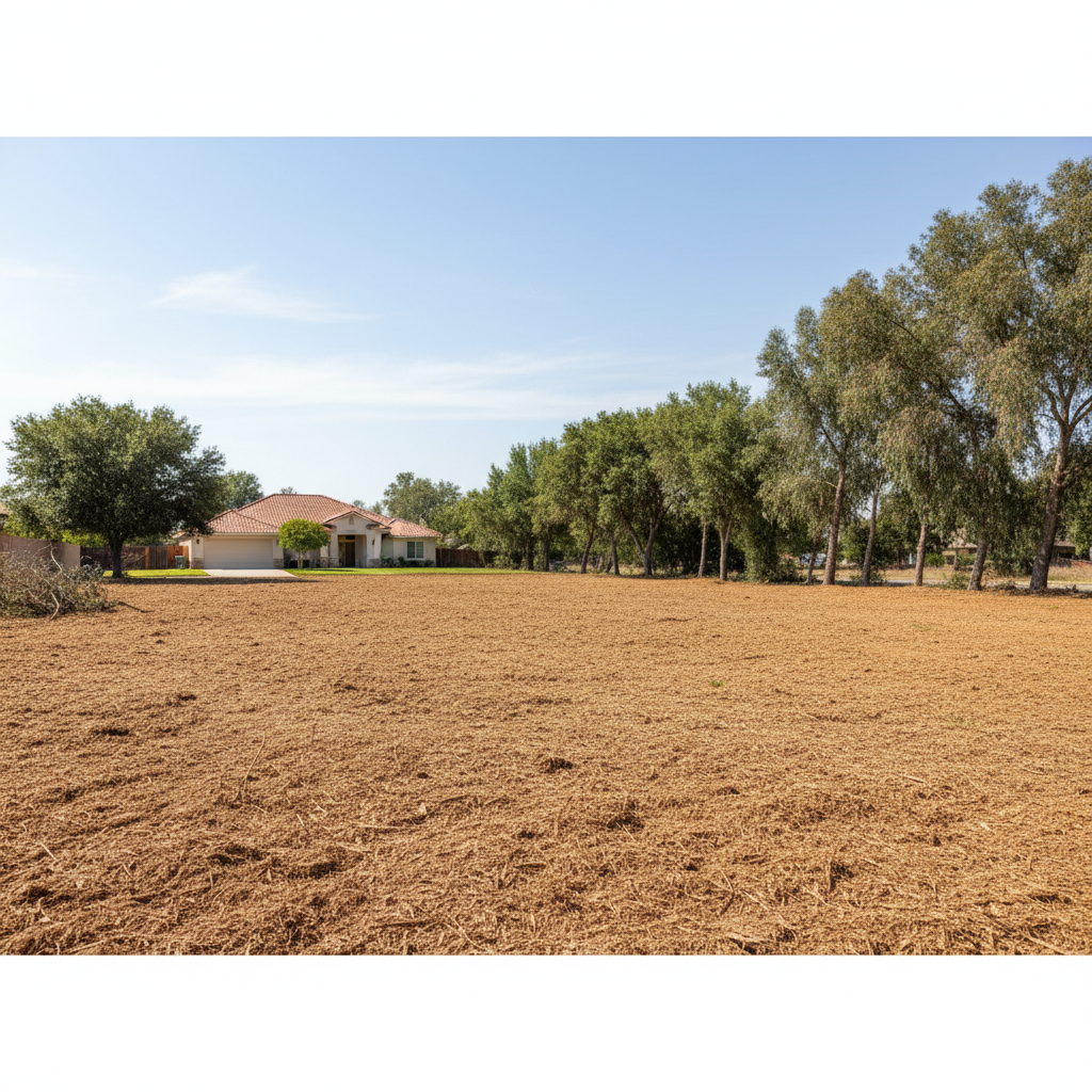Completed lot clearing work at a residential property in Atwater, CA
