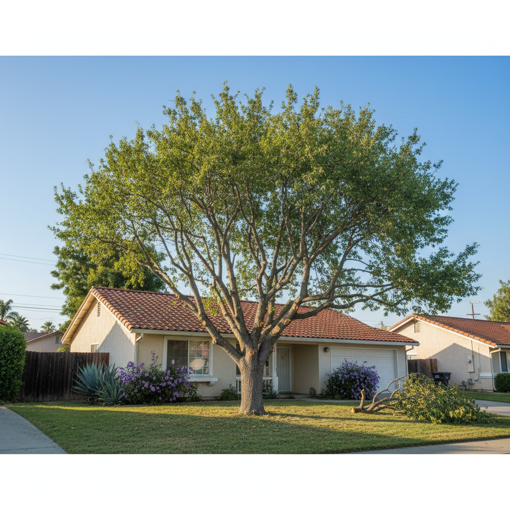Completed tree pruning work at a residential property in Camarillo, CA