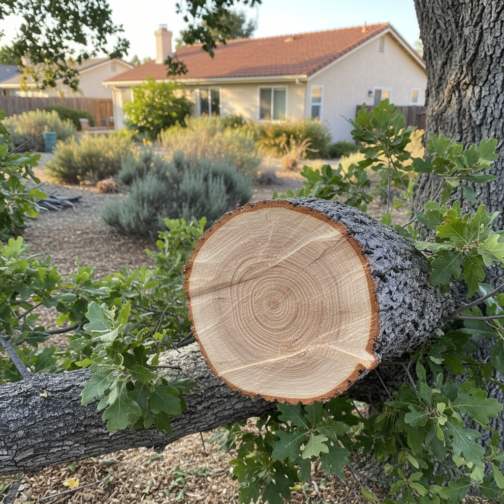 Completed tree trimming work at a residential property in Camarillo, CA