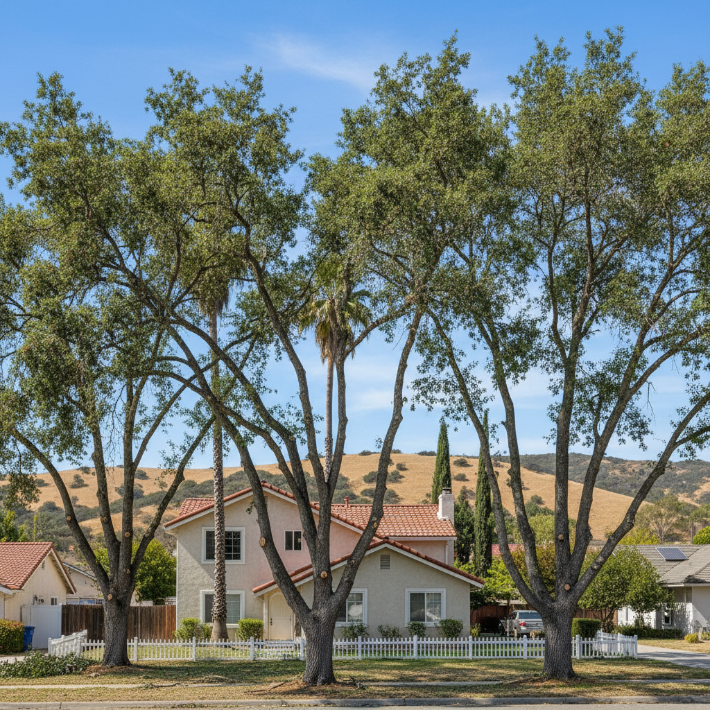 Completed tree pruning work at a residential property in Camarillo, CA