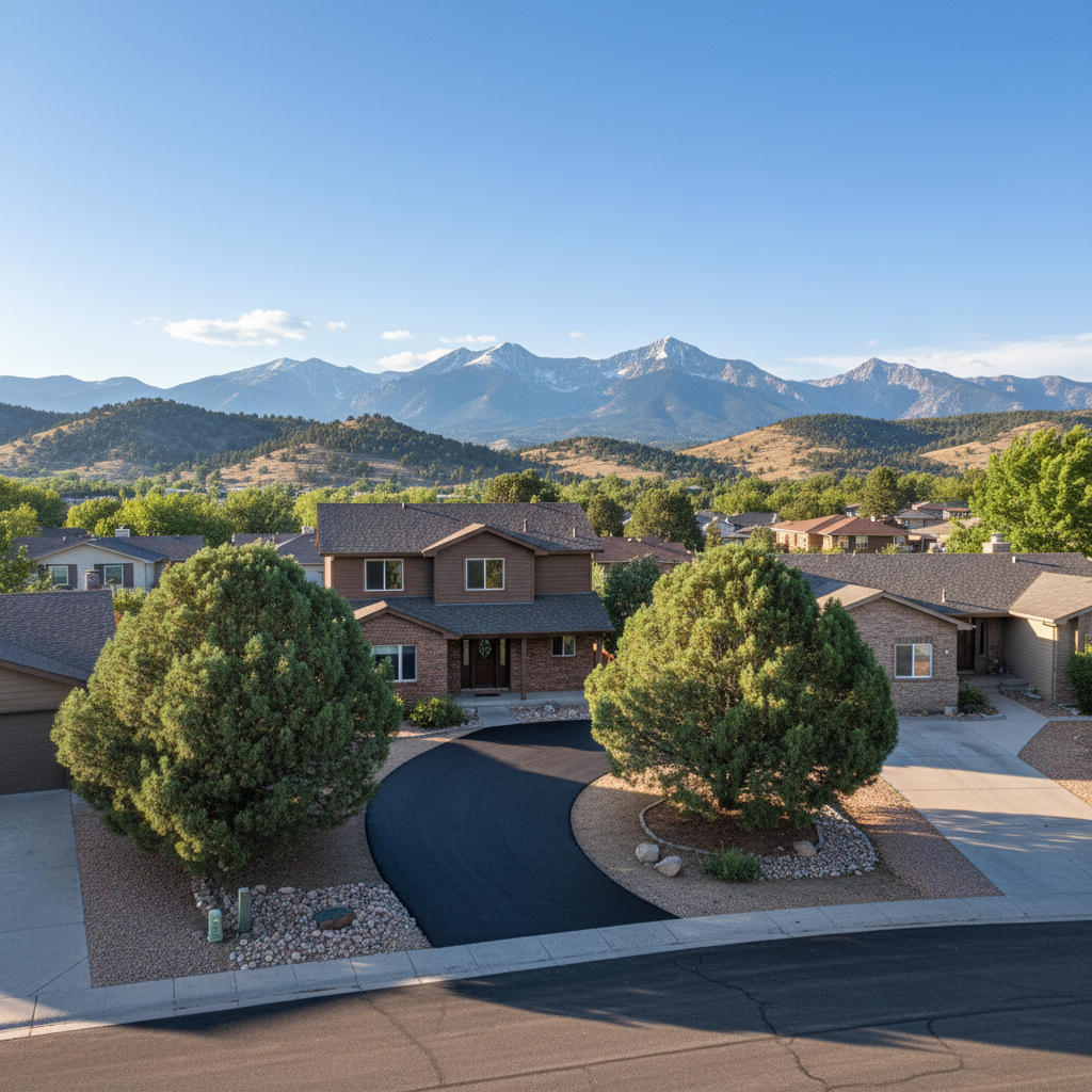 Completed residential asphalt work at a residential property in Denver, CO
