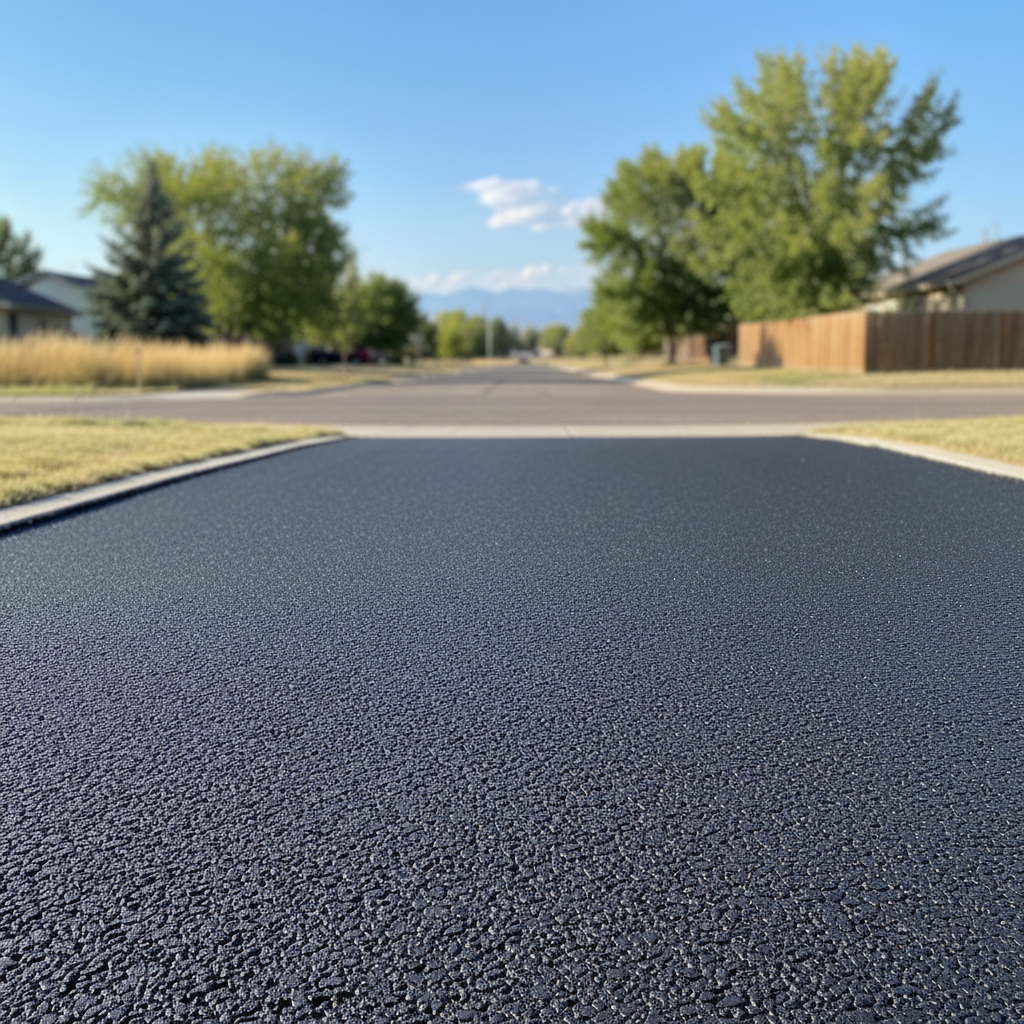 Completed commercial asphalt work at a residential property in Brighton, CO