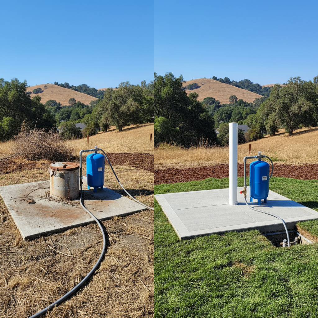 Completed well installation work at a residential property in Fair Oaks, CA