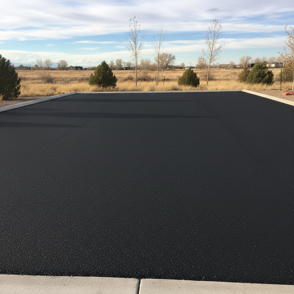 Completed commercial asphalt work at a residential property in Brighton, CO