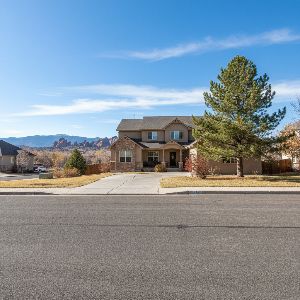 Completed asphalt milling work at a residential property in Colorado Springs, CO