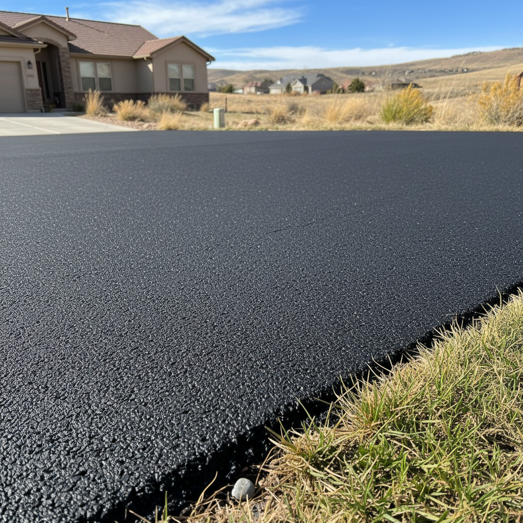 Completed residential asphalt work at a residential property in Greeley, CO