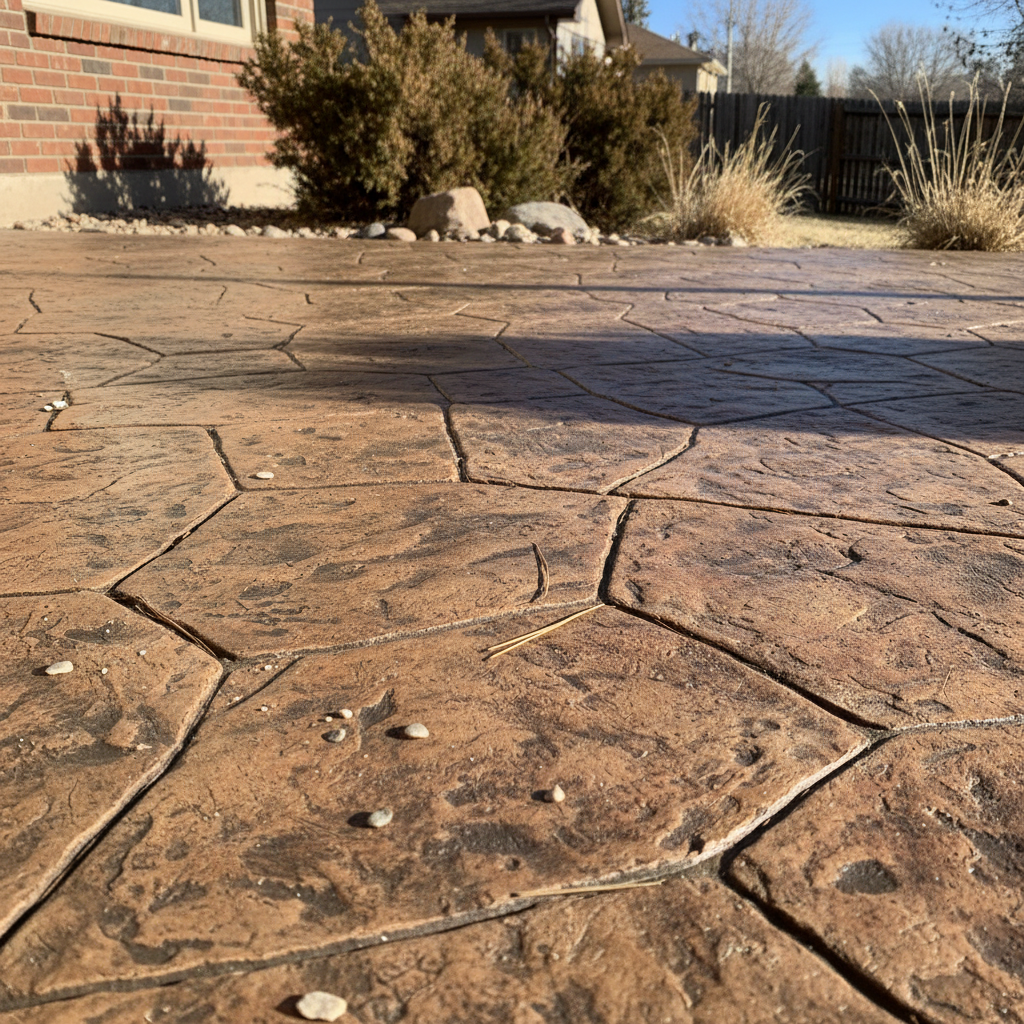 Completed decorative concrete work at a residential property in Westminster, CO