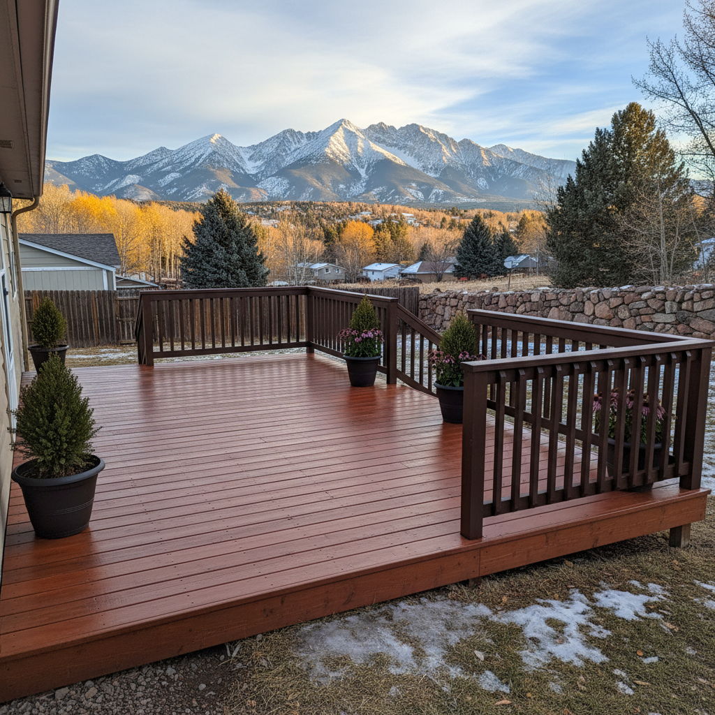 Completed deck painting & staining work at a residential property in Boulder, CO