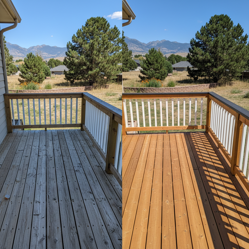 Completed deck repair work at a residential property in Denver, CO