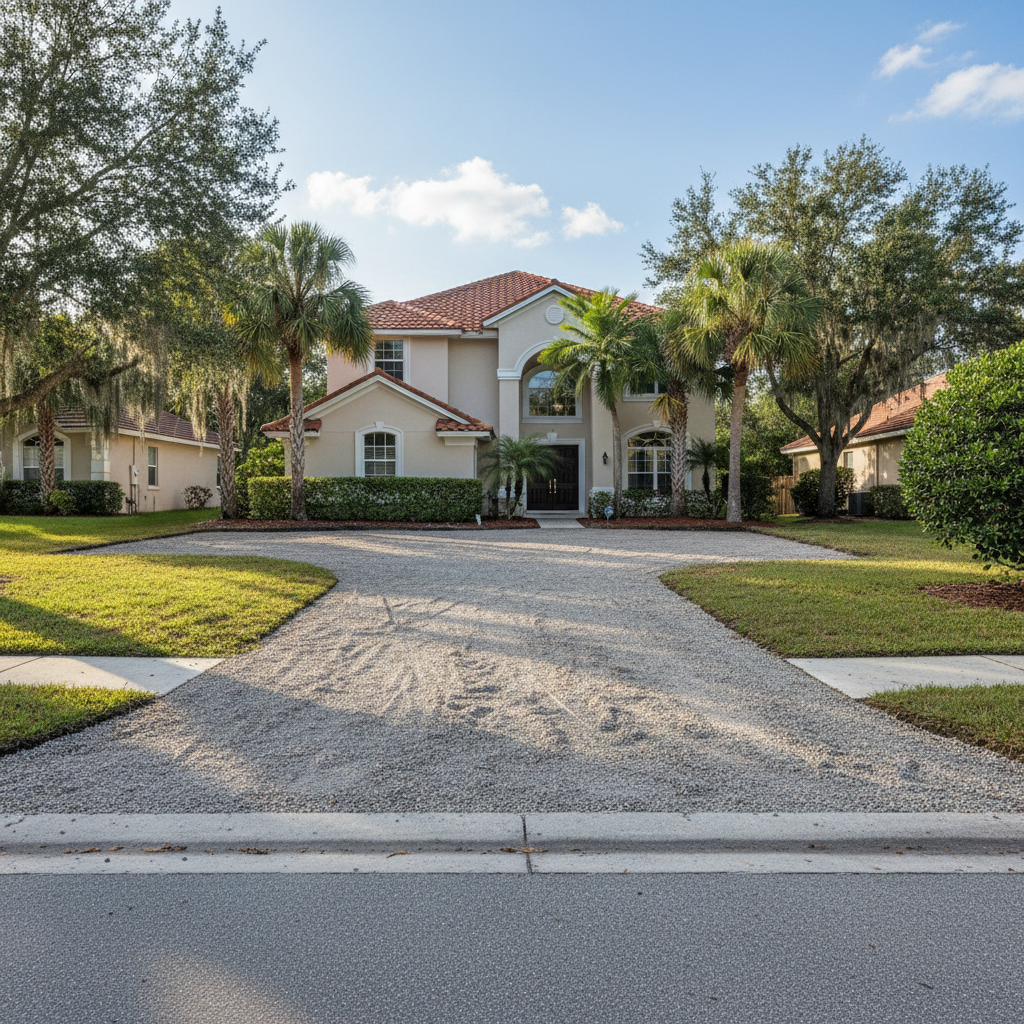 Completed asphalt milling work at a residential property in Jacksonville, FL