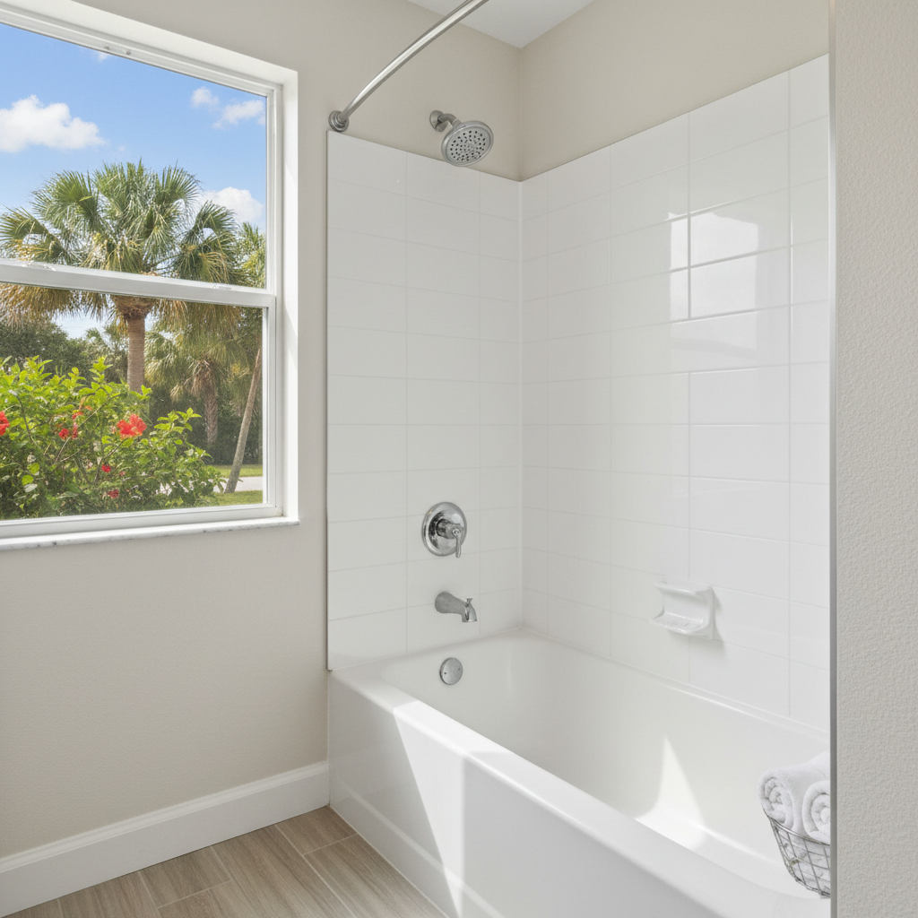 Completed bathtub replacement work at a residential property in Panama City, FL
