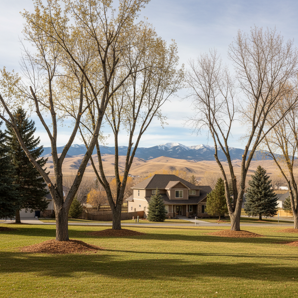 Completed tree health & care work at a residential property in Billings, MT