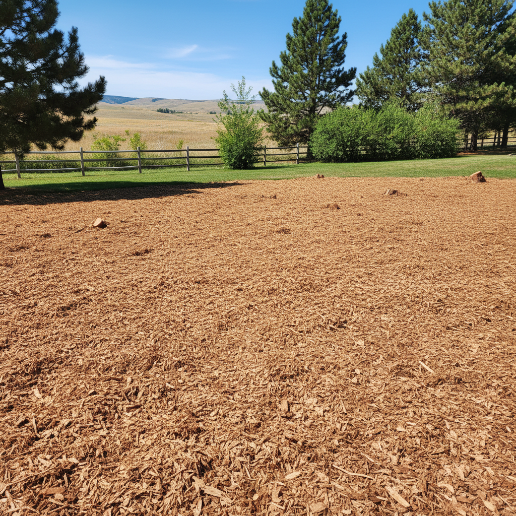 Completed land clearing work at a residential property in Great Falls, MT