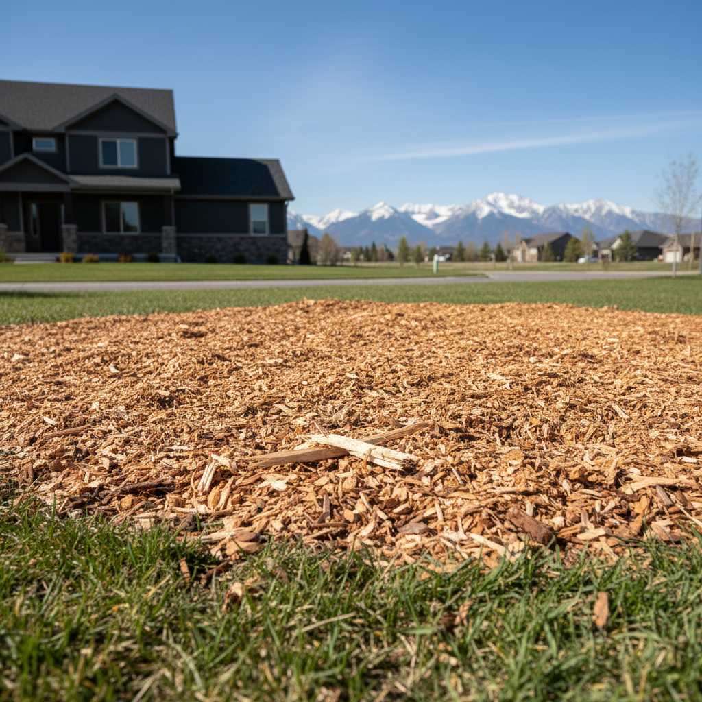 Completed emergency tree removal work at a residential property in Bozeman, MT