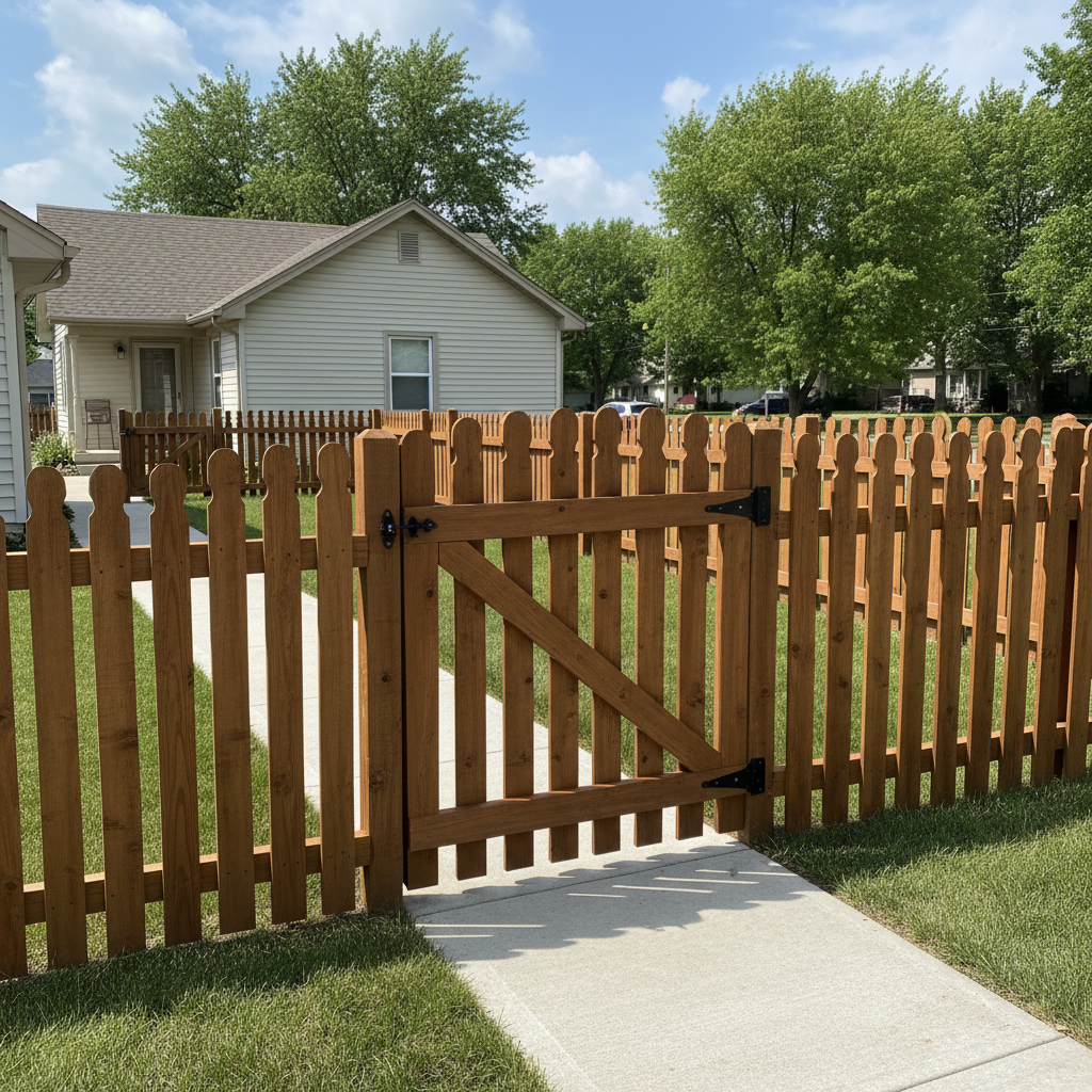Completed gate installation work at a residential property in Lincoln, NE