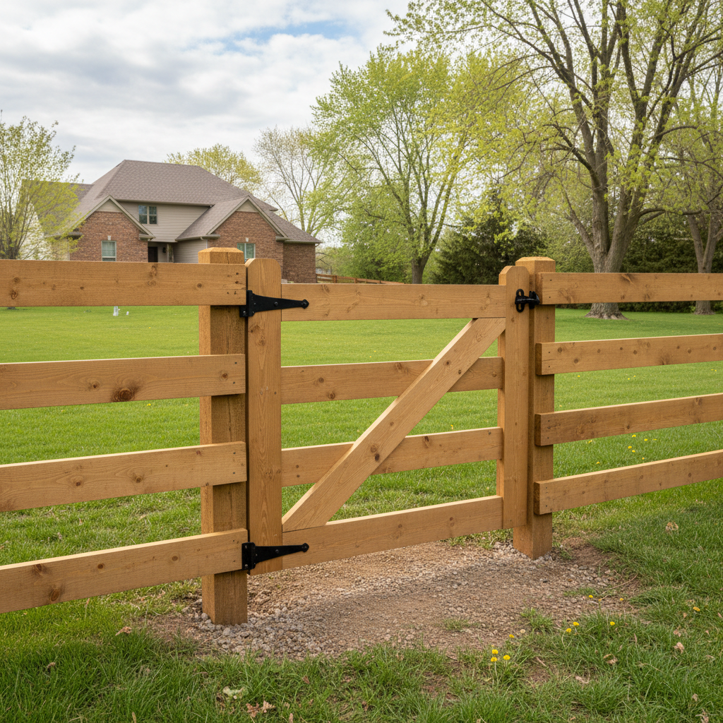 Completed gate installation work at a residential property in Lincoln, NE